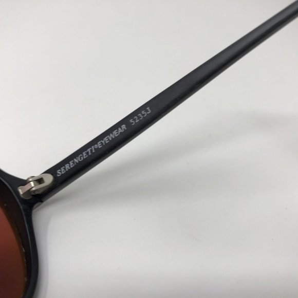 SERENGETI SUNGLASSES 5235j MATTE BLACK ORANGE POLARIZED GLASS DRIVING
